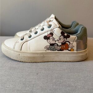 Disney Kids Sneakers with Mickey and Minnie - White and Gray